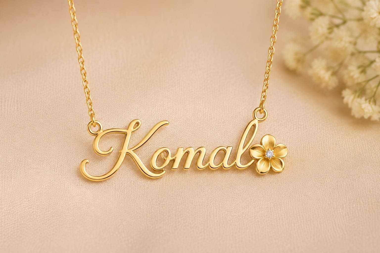 Floral Name Necklace
