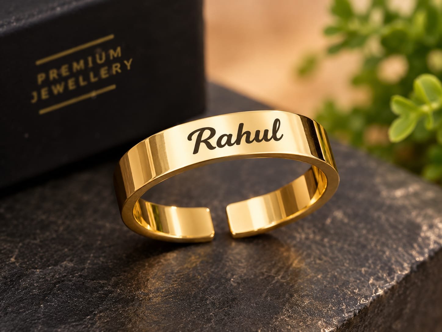 Open bottom Name Ring