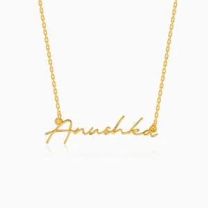 Signature Script Necklace