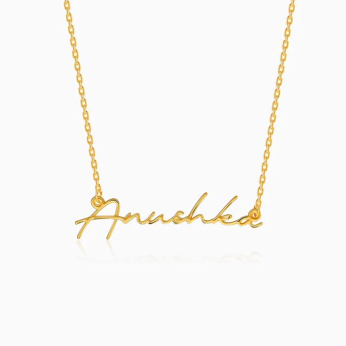 Signature Script Necklace
